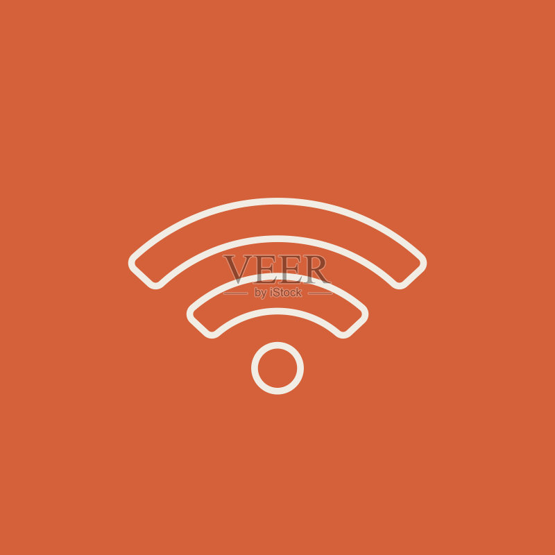 Wifi标志线性图标图标素材