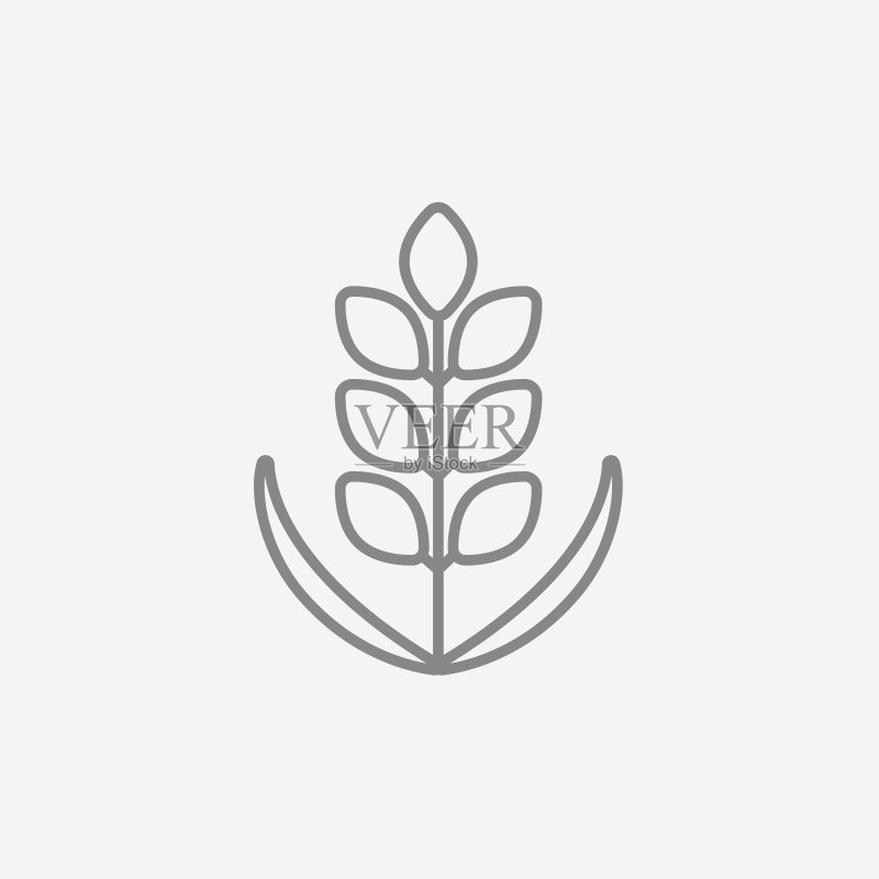 小麦线性图标图标素材