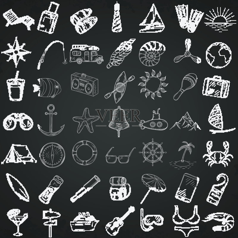 航海图标合集图标素材