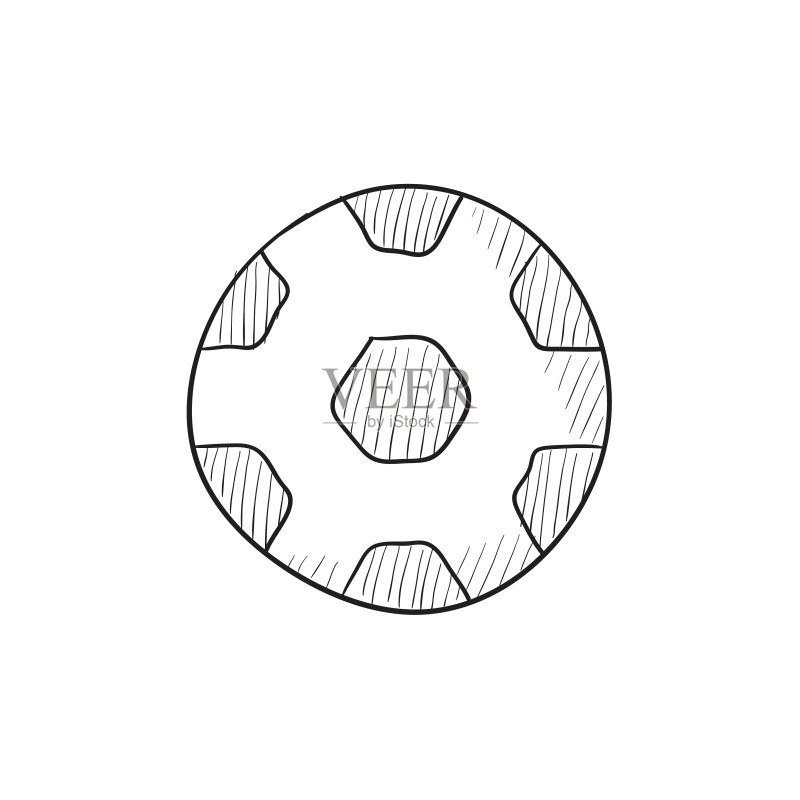 足球素描图标图标素材