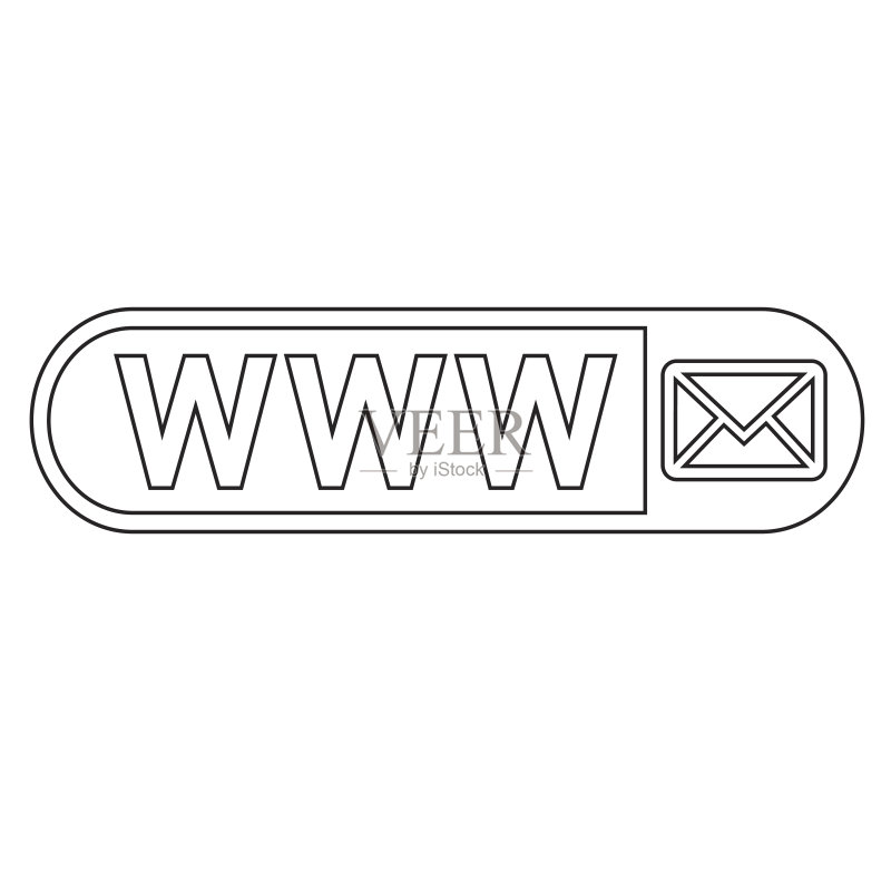 WWW网络图标插画设计图标素材