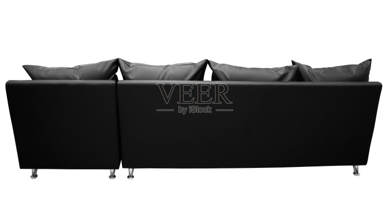 皮革沙发。剪切路径正版图片素材