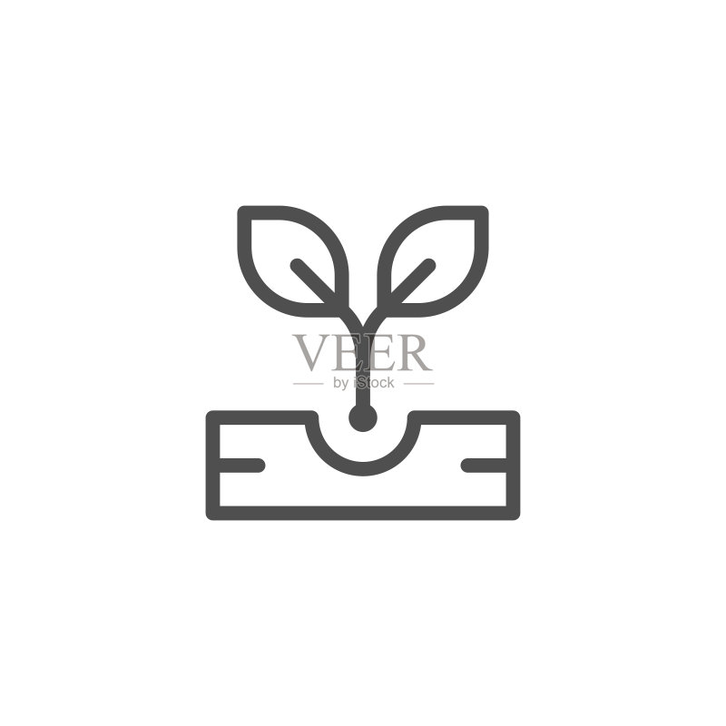 幼苗线条图标图标素材