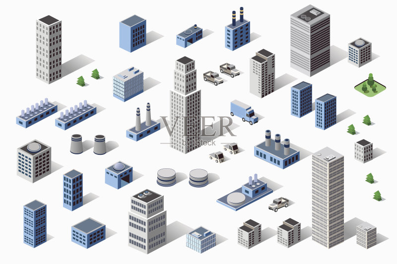 工厂设置正版插画素材