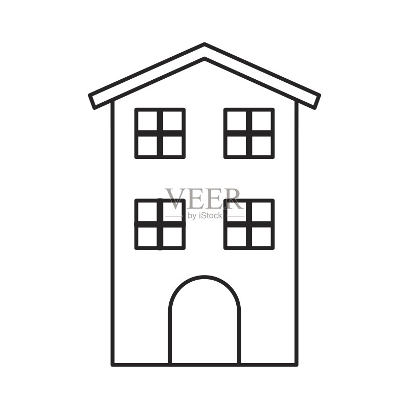 可爱的古董建筑图标图标素材