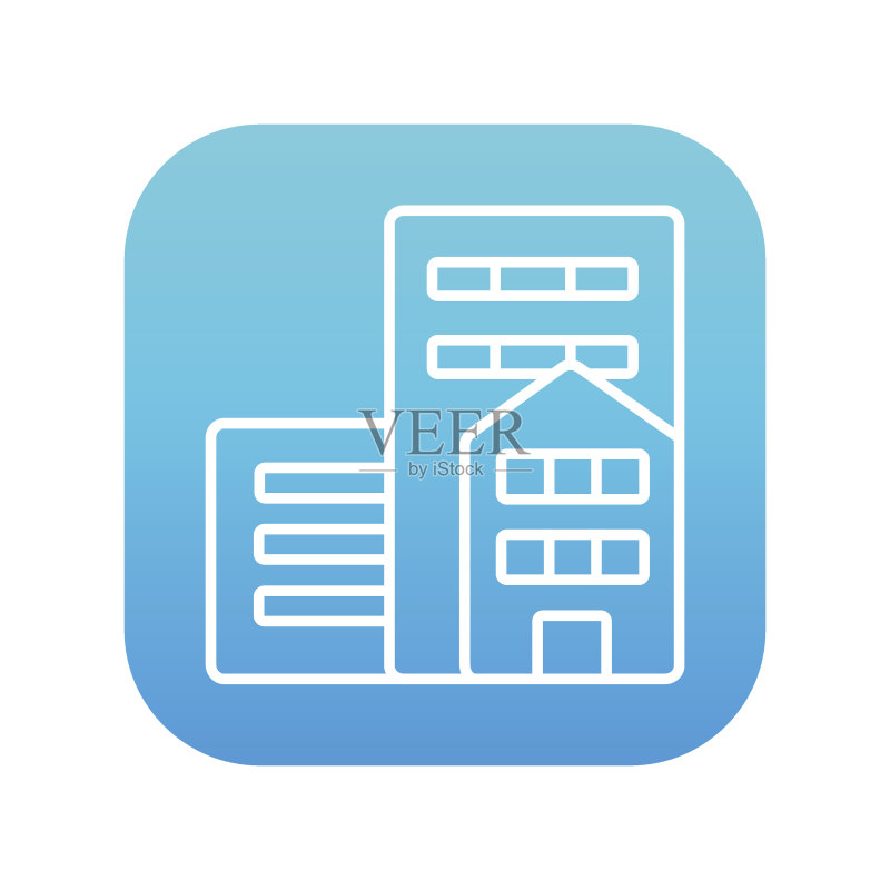 住宅楼线条图标图标素材