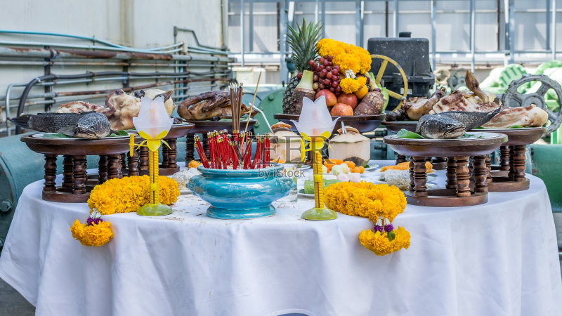 中国新年的食物崇拜正版图片素材