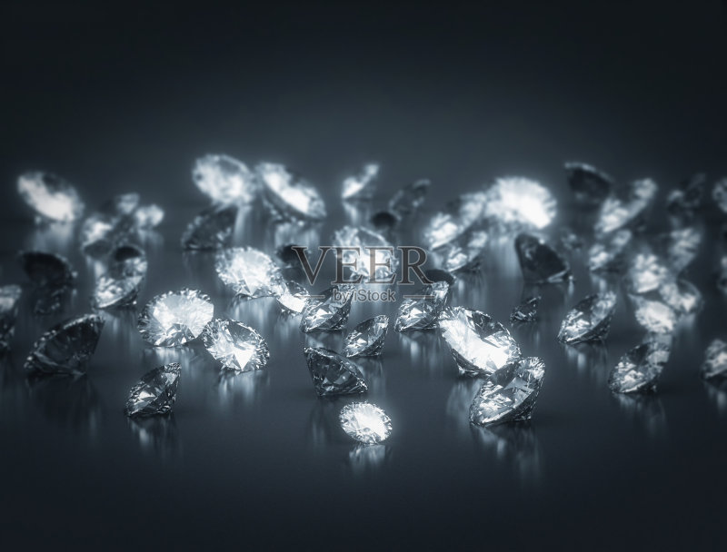 钻石在黑色正版图片素材