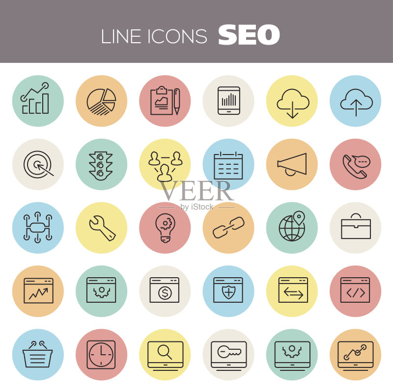 Inline SEO 图标合集图标素材