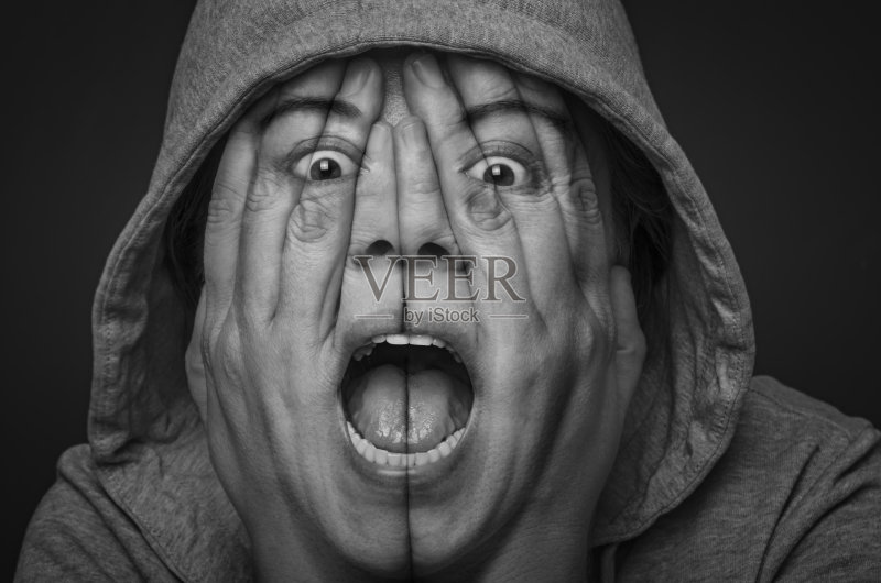 绝望的女人尖叫正版图片素材