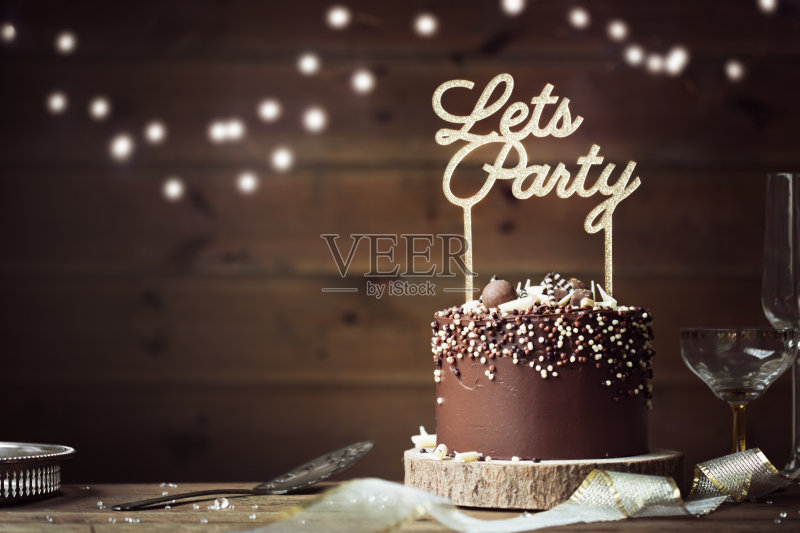 巧克力蛋糕庆祝正版图片素材