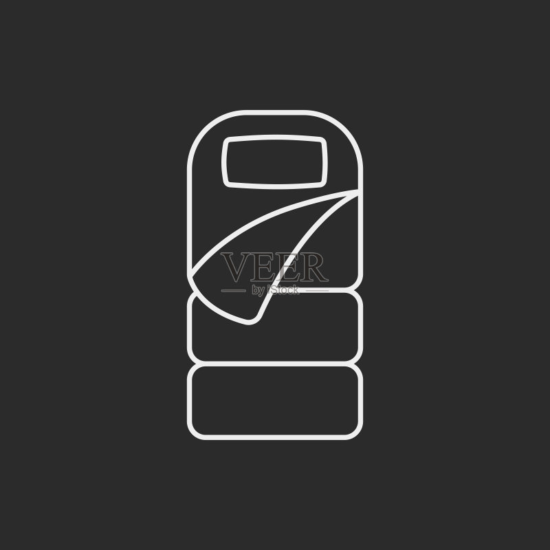 睡袋线性图标图标素材