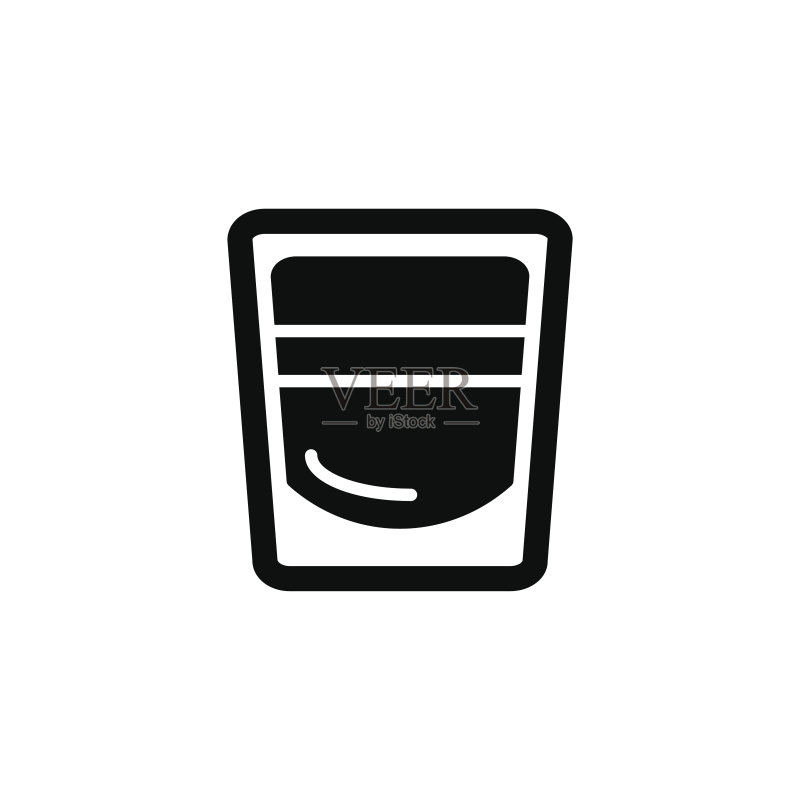 小酒杯图标矢量图，鸡尾酒插画图标素材