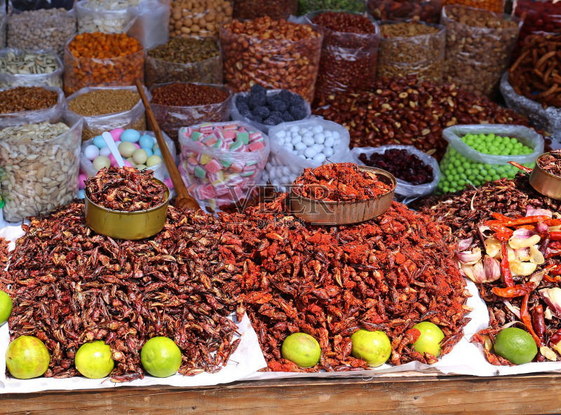 墨西哥的昆虫食物正版图片素材