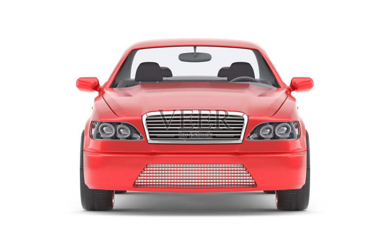 无商标的通用红色汽车正版图片素材