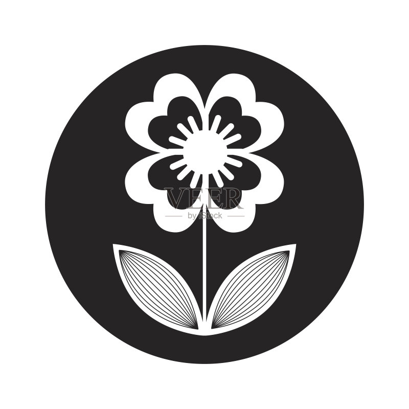 可爱的花朵孤立图标图标素材