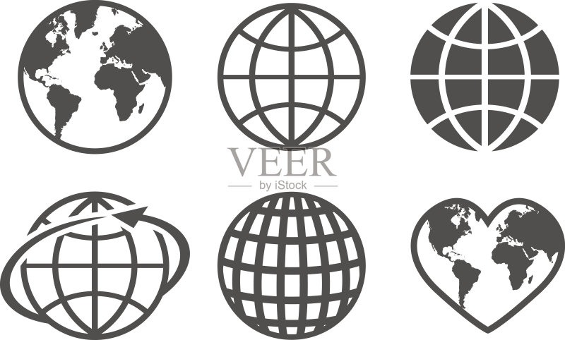 地球矢量图标合集图标素材