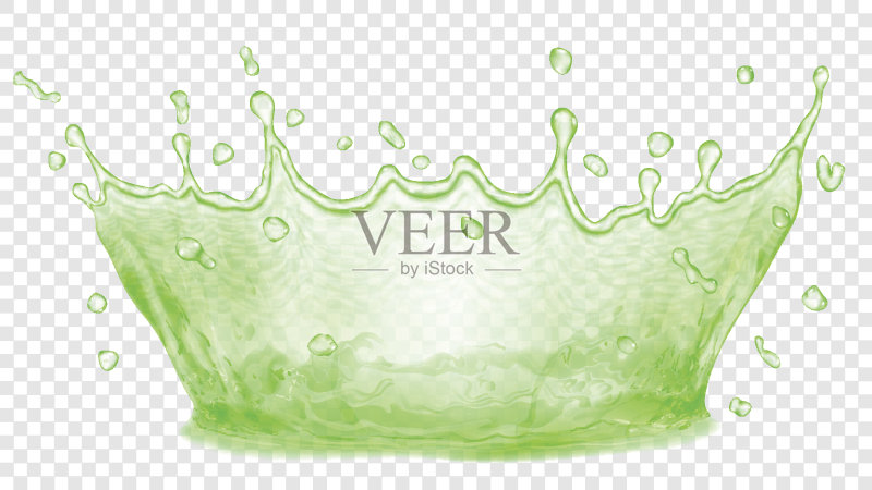 水冠。飞溅的水。透明只在矢量文件正版元素素材