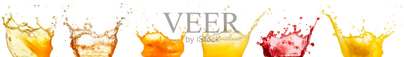 果汁喷溅收集正版图片素材