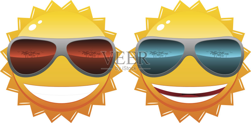 太阳墨镜正版插画素材