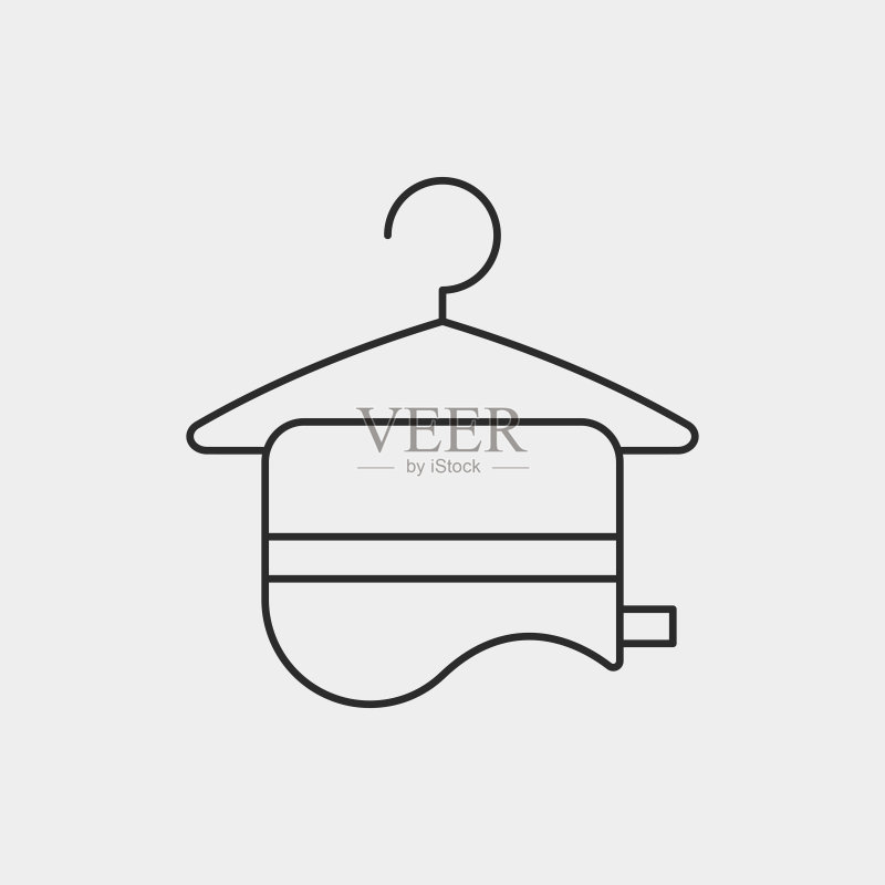 毛巾线条图标图标素材