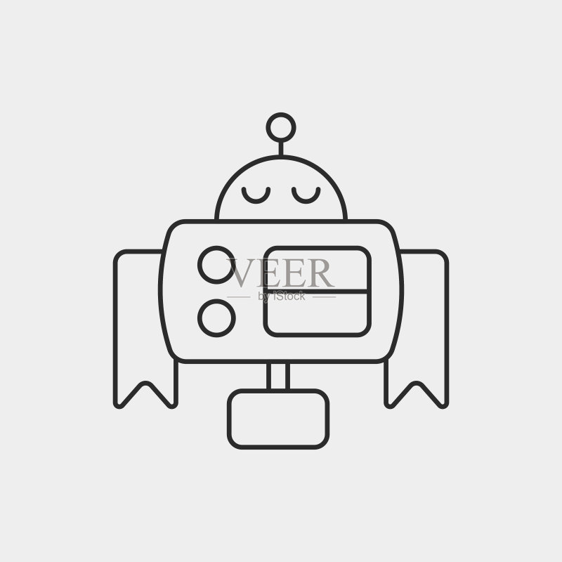 机器人行图标图标素材