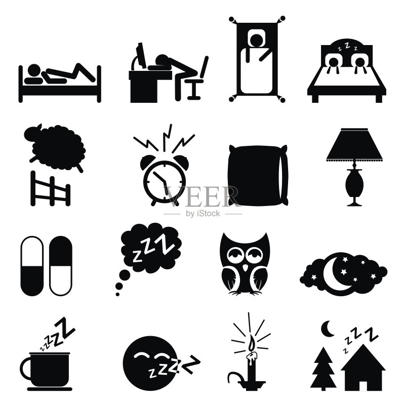 睡眠图标合集图标素材