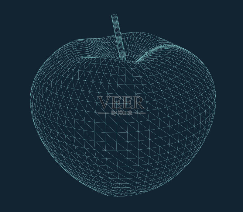 一个孤立的苹果正版插画素材