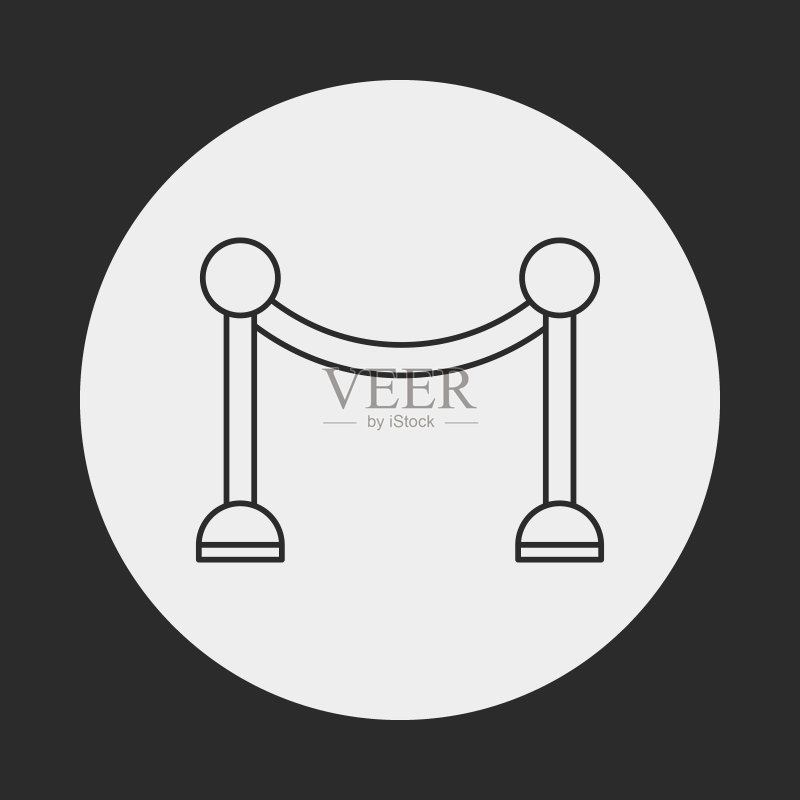 电影院围栏线条图标图标素材