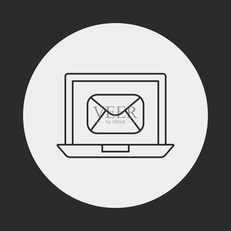电脑线条图标图标素材