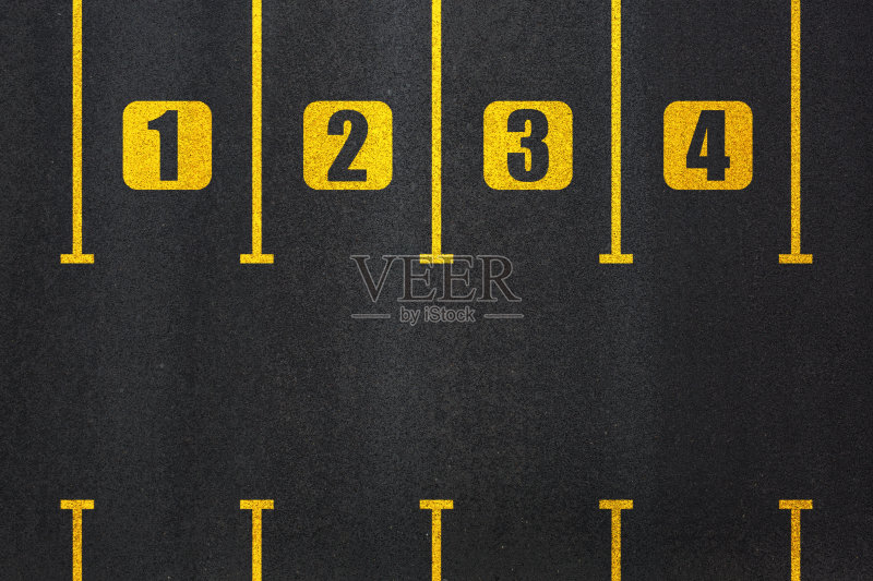 正上方道路停车正版图片素材