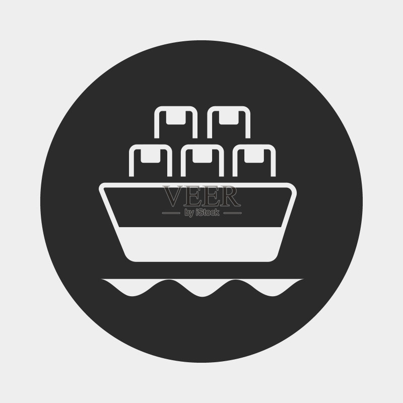 物流运输船图标图标素材