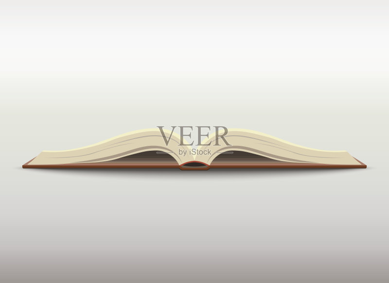 打开书。向量正版元素素材