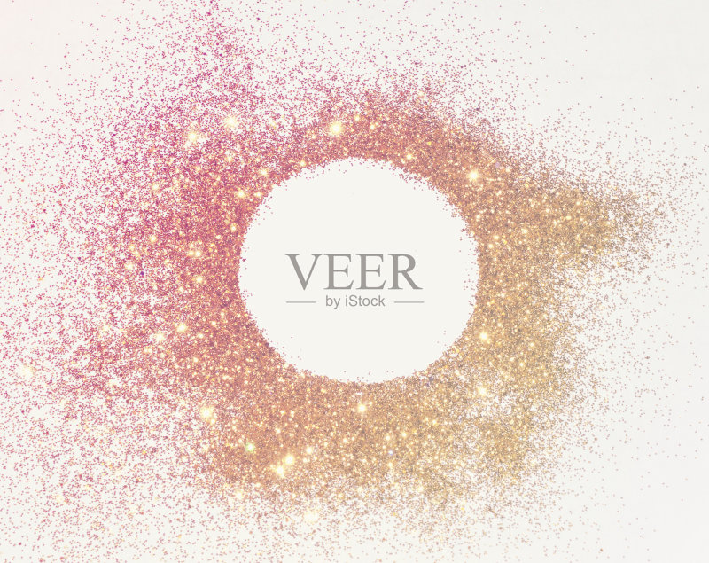 模糊的背景与金色闪光和文字的地方正版图片素材