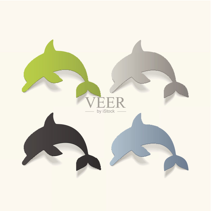 现实设计元素:海豚正版元素素材