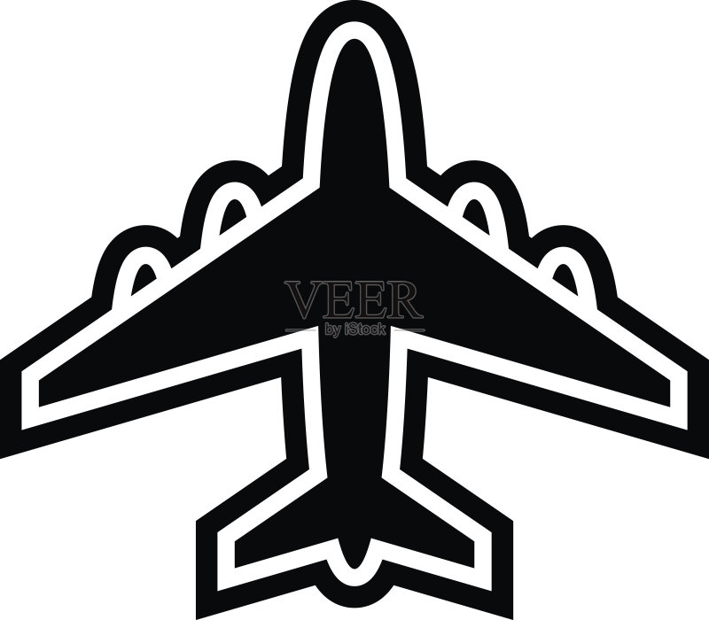 飞机飞行矢量图标正版插画素材