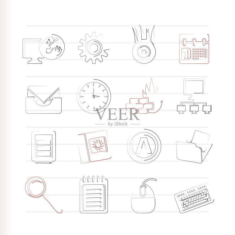 电脑、手机和互联网图标图标素材