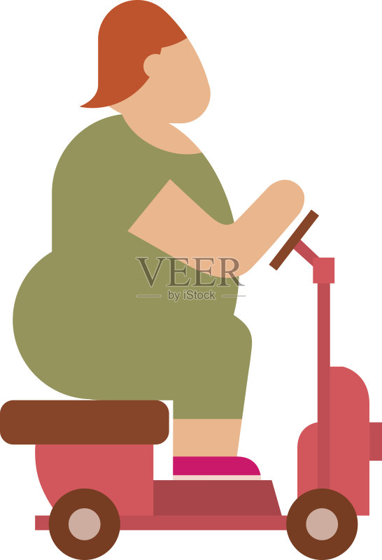 脂肪人体轮廓矢量平坦正版插画素材