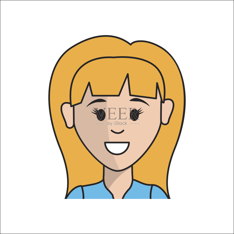 快乐的女人头像图标素材