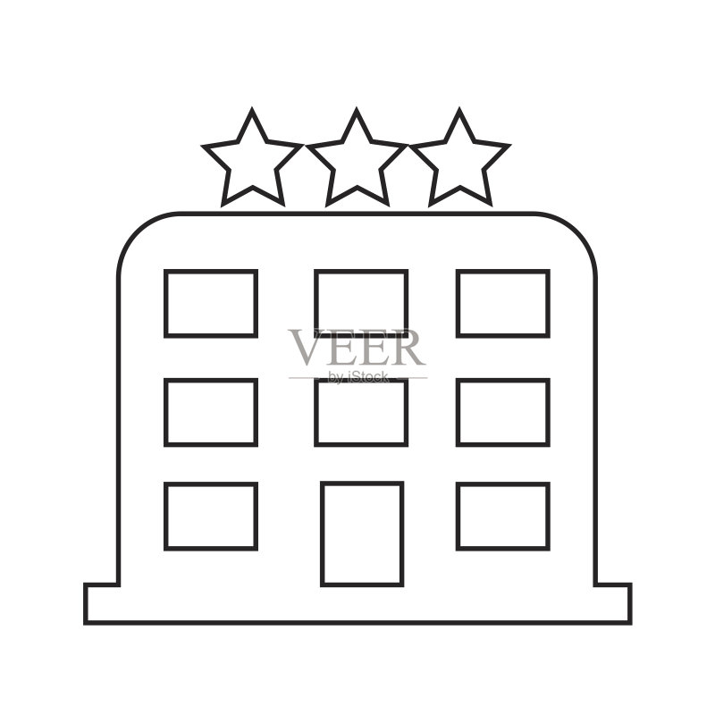三星级酒店图标插图设计图标素材