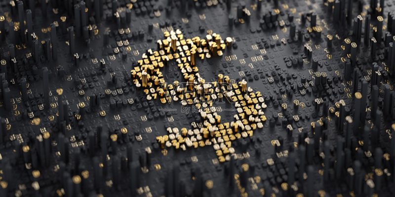 数字货币：美元正版图片素材