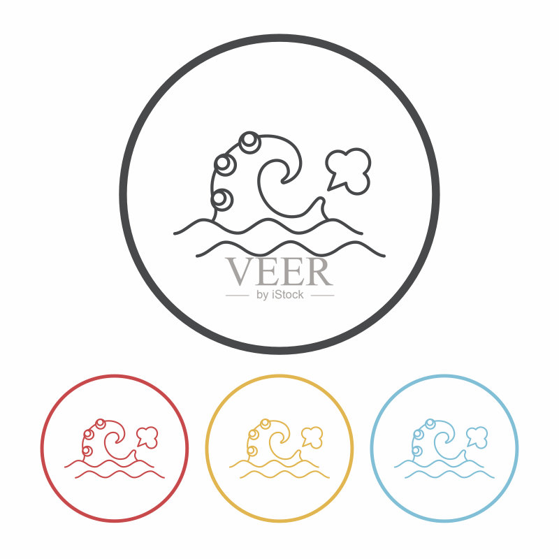 波浪线条图标图标素材