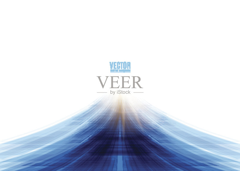 向量插图的蓝色道路抽象背景正版插画素材