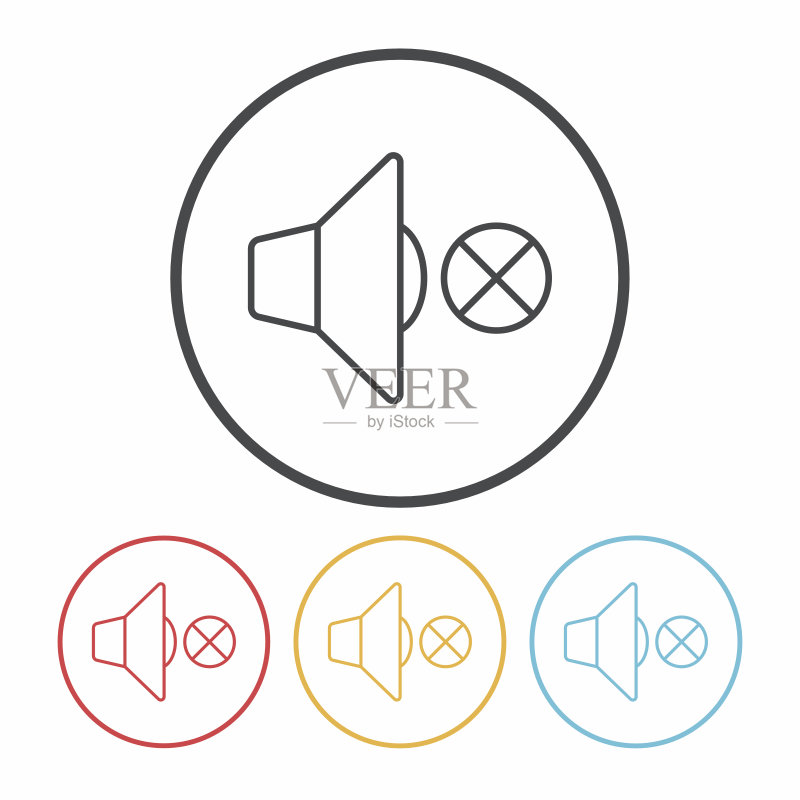 音量线性图标图标素材