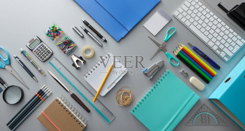 办公室:办公用品静物正版图片素材
