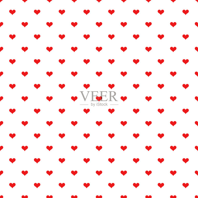 红心无缝图案正版插画素材