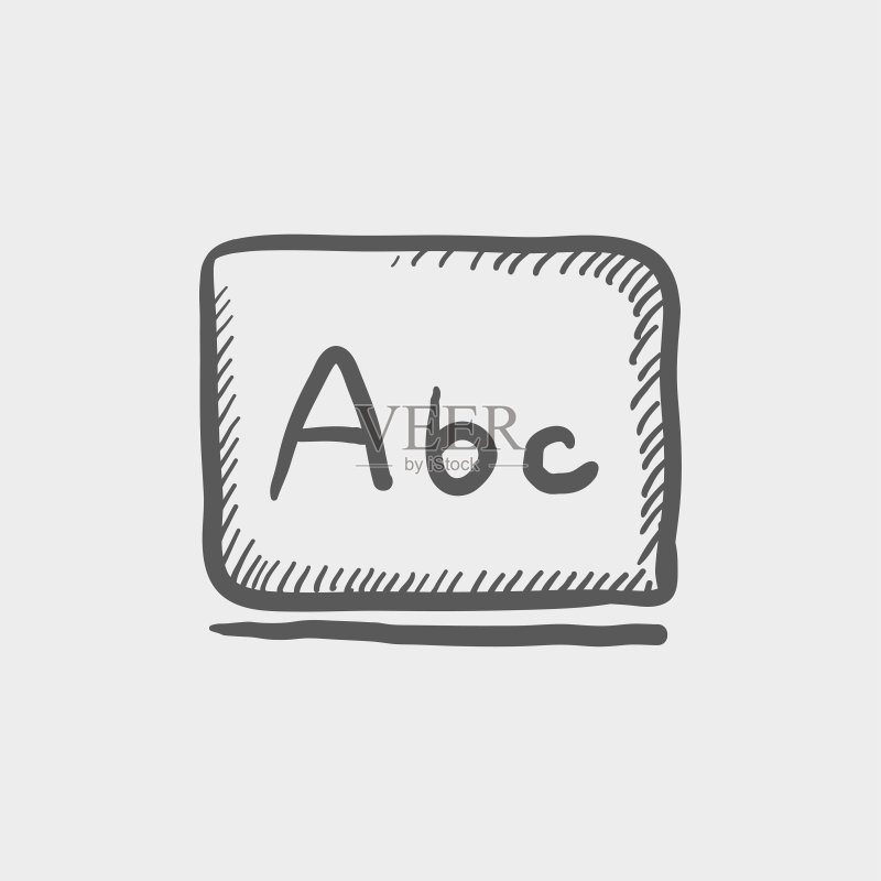 黑板上手绘的字母abc涂鸦图标图标素材