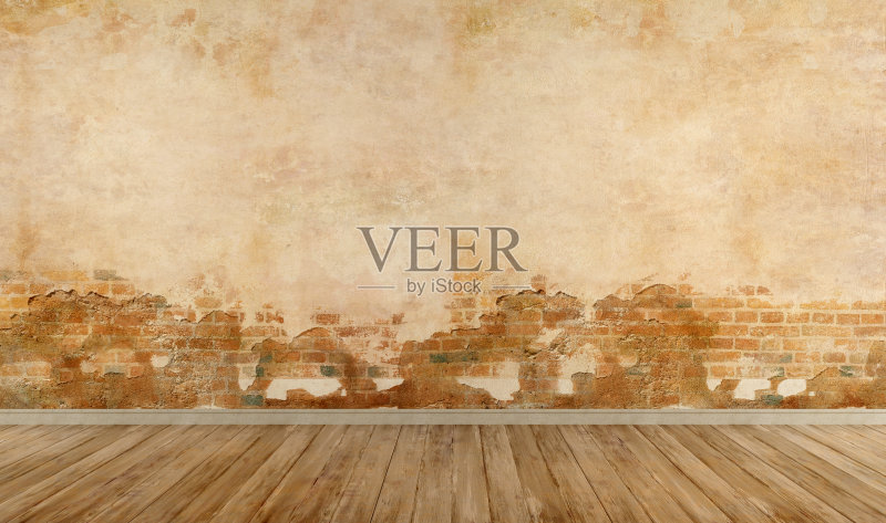 空的Grunge风格房间正版图片素材