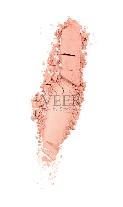 涂抹破碎的米色眼影正版图片素材