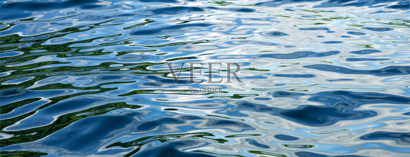 温和的波模式与明亮的反射正版图片素材